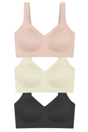 Seamless Bra - Velisse | Lazer Kesim Balensiz Toparlayıcı Minimizer Kadın Sütyen 3'lü Paket-2
