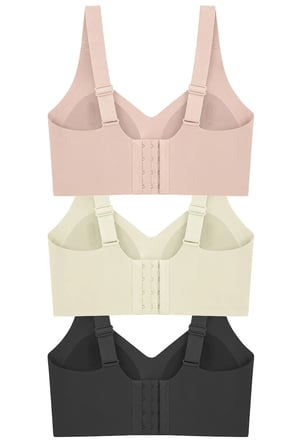 Seamless Bra - Velisse | Lazer Kesim Balensiz Toparlayıcı Minimizer Kadın Sütyen 3'lü Paket-2