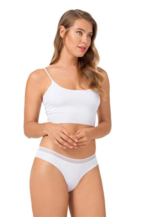 File Lastikli Lazer Kesim Bikini Külot 5'li Paket