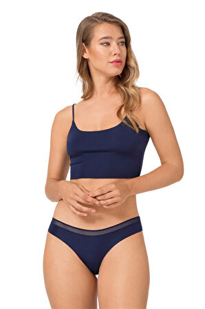 File Lastikli Lazer Kesim Bikini Külot 5'li Paket - 2