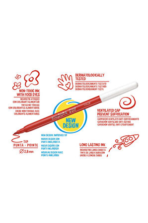 Joy Süper Yıkanabilir Keçeli Boya Kalemi 12'li