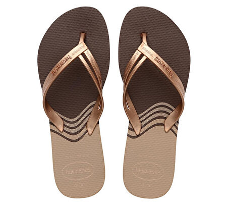 HAVAİNAS ELEGANCE PRINT KADIN KAHVERENGİ TERLİK 4148804