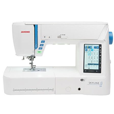 Janome Skyline S9 Dikiş Makinesi Beyaz - Mavi