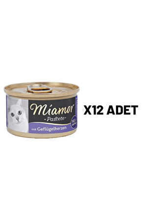 Mıamor Pastete Kedi Yürekli 85 Gr X 12 Adet