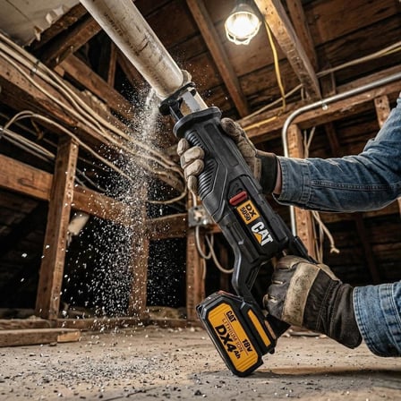 Cat DX5050B 18Volt Kömürsüz Akülü Tilki Kuyruğu Testere – Profesyonel Kemik ve Metal Kesme