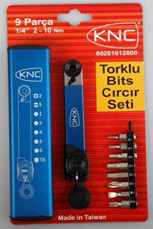 KNC Tork Ayarlı Cırcırlı Bits 8 Uçlu