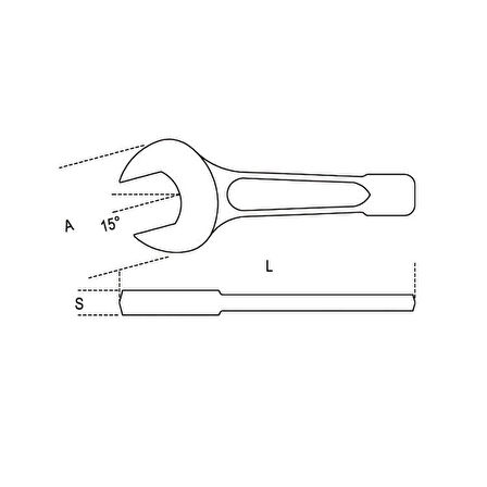 Beta 58 Darbeli Açık Ağız Anahtar 145 mm