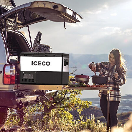 ICECO 55 Litre Çift Bölmeli Kompresörlü Oto Buzdolabı ve Dondurucu -TCD55 12/24Volt