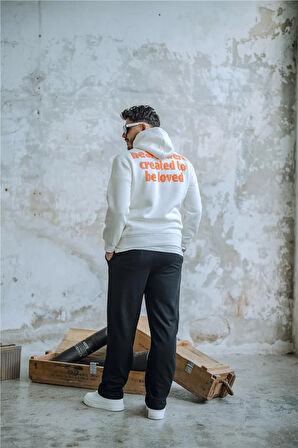 Erkek UNDERSTOOD Oversize Sweatshirt Beyaz