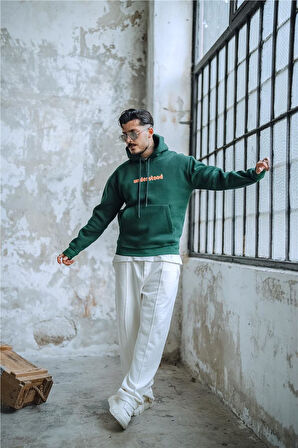 Erkek UNDERSTOOD Oversize Sweatshirt Koyu Yeşil