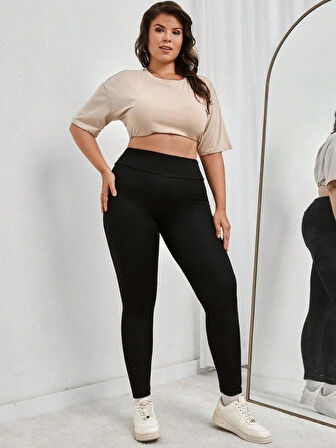 Kadın Yüksek Bel Dalgıç Spor Tayt