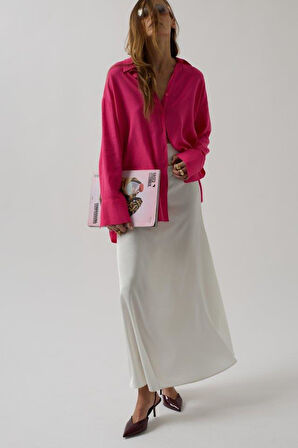 Oversize Keten Gömlek