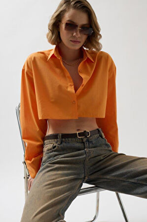 Crop Oversize Gömlek