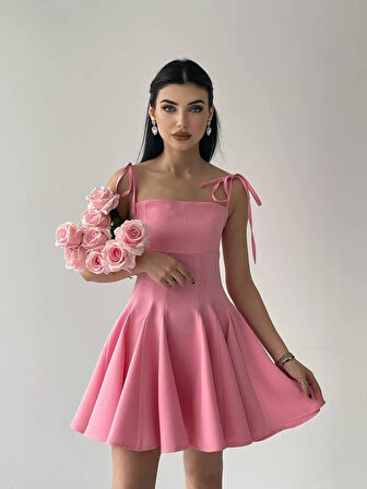 Clara Askılı Mini Elbise
