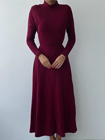 Dina Boğazlı Midi Elbise