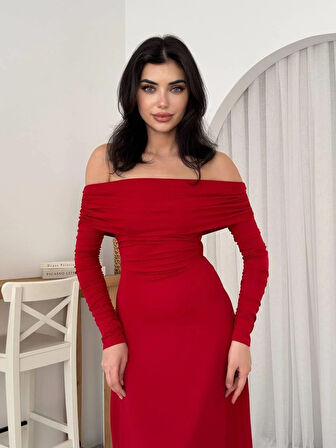 Uras Straplez Elbise