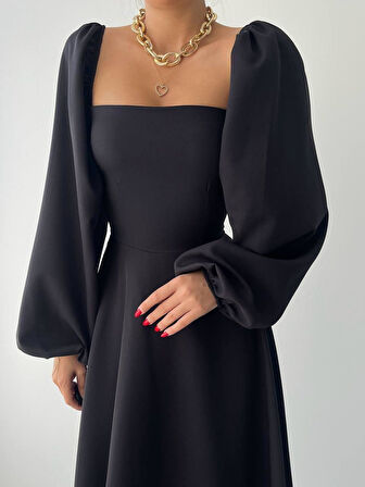 Nouna Balon Kol Elbise