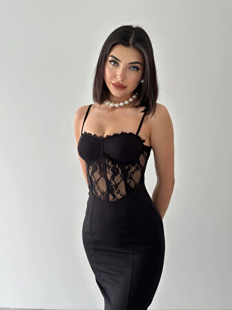 Begonia İp Askılı Elbise