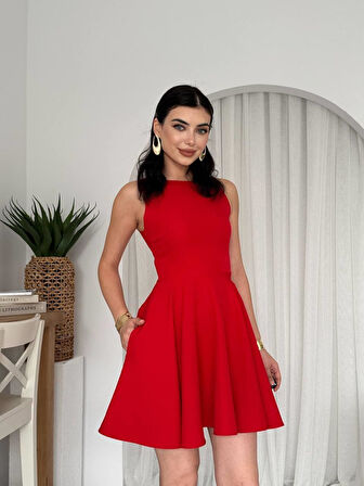 Berl Cep Detaylı Elbise