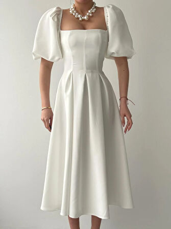 Benjamin Çan Etekli Midi Boy Elbise