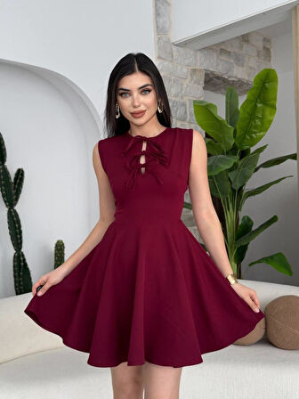 Perp Fiyonk Detaylı Elbise