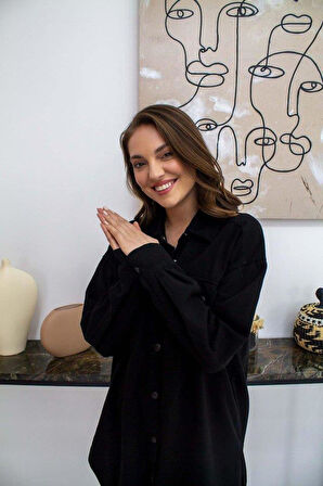 Siyah Yıkamalı Gömlek Ve Pantolon Takım