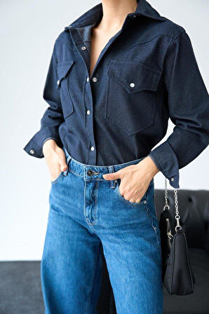 Cepli Kot Gömlek - Lacivert