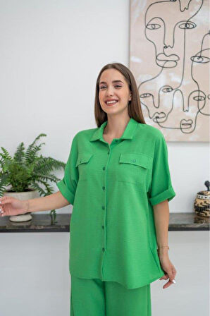 Yeşil Gömlek Ve Pantolon Takım