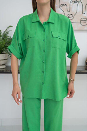 Yeşil Gömlek Ve Pantolon Takım