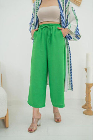 Yeşil Keten Pantolon