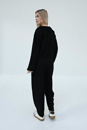 Önden Bağlamalı Takım - Siyah