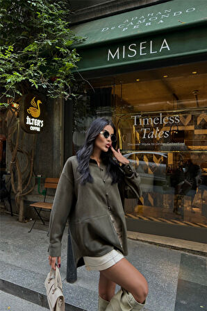 SÜET GÖMLEK - Haki