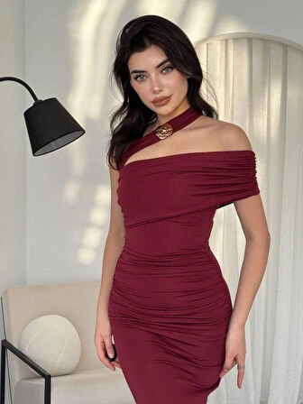 Reta Çapraz Omuz Elbise