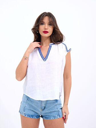 7162 BLUZ-BEYAZ
