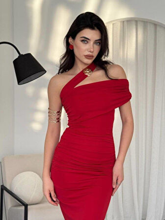 Reta Çapraz Omuz Elbise