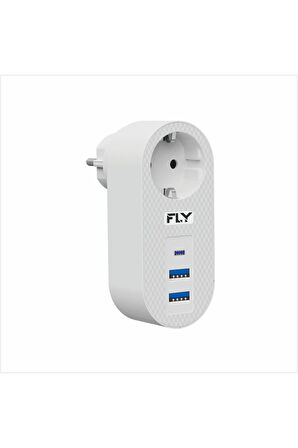 -3400-01 Akım Korumalı 1xpriz 2xusb 1xusb Type-c Soket 2.1a