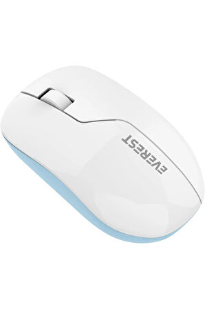 SMW-973 Beyaz Mavi Usb 2.4Ghz Gölge Desenli Kablosuz Mouse (BEYAZ/MAVİ) TrendBazaar 1057563