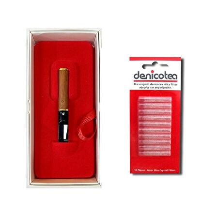 Denicotea Nice 25100 Karbon Filtreli 6mm Lüks Sig.Ağızlığı Ceviz