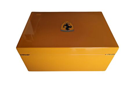 Ferrari Humidor Puro Kutusu Kilitli Sarı 30's