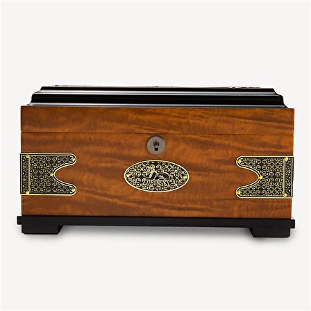 Lubinski Authentic Cedar Tepsili Puro Kutusu Humidor Koyu Kahve 80s