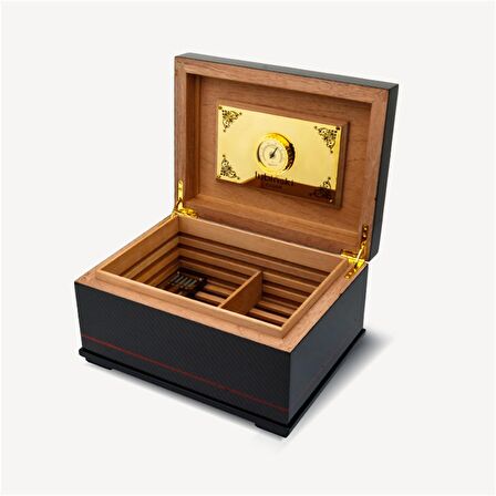 Lubinski Carbon Puro Kutusu Humidor İspanyol Sedir 50s