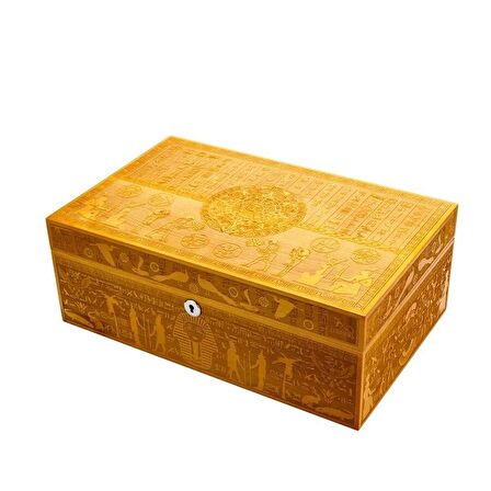 Lubinski 3D Antik Mısır İspanyol Sedir Humidor Puro Kutusu 40s