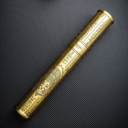 Lubinski Puro Saklama Silindiri Çelik Tüp Kılıf Gold İşleme(60 Ring)