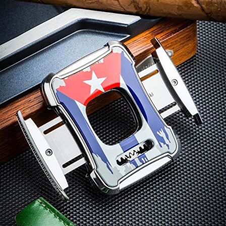 Lubinski Cuba Flag Kılıflı Kare Puro Kesici (60Ring)