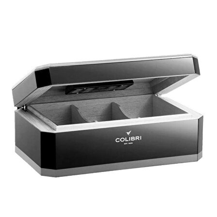 Colibri Rally Humidor Puro Kutusu Piano Navy/Silver 120's