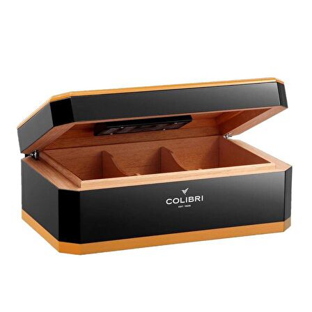 Colibri Rally Humidor Puro Kutusu Piano Siyah/Gold 120's