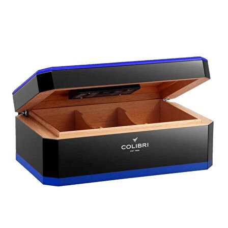 Colibri Rally Humidor Puro Kutusu Piano Siyah/Mavi 120's