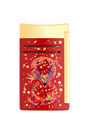 S.T. Dupont Maxijet Burgundy/Gold Year of The Dragon Puro Çakmağı 20176