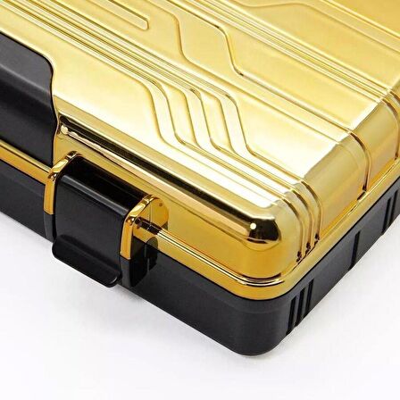 Lubinski Seyahat Tipi Puro Kutusu Humidor Gold (10Cigar)