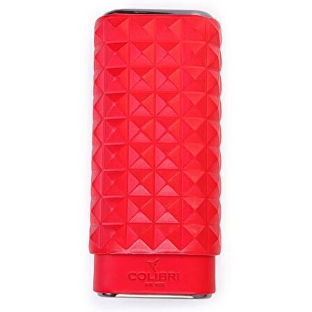 Colibri Quasar Kırmızı Üçlü Deri Puro Kılıfı(60 Ring)